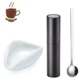 Set tazza e cucchiaio dosatore per chicchi di caffè Kit vassoio dosatore in ceramica per accessori