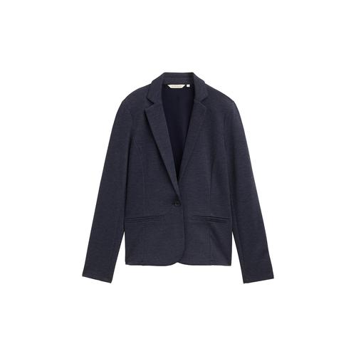 TOM TAILOR Damen Blazer in Twill Optik, blau, Uni, Gr. S