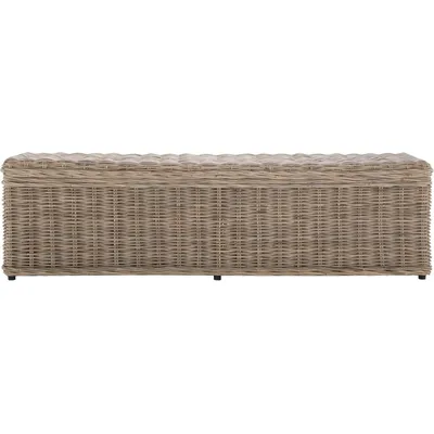 Home Collection Caius Natural Wicker Storage Bench