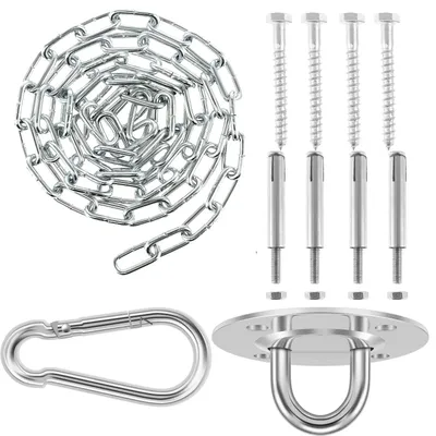 Hammock Hanging Kit Stainless Steel Swing Hanger Set Heavy Duty Hanging Chair Wall Hangers Sturdy