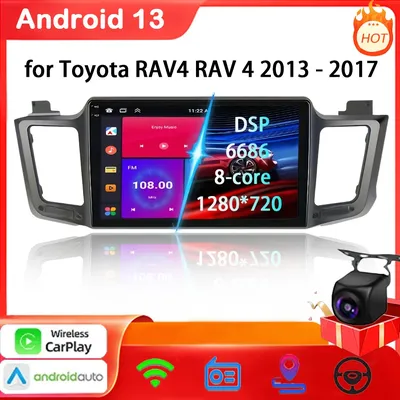 6+128G Android 13 8-core Wireless CarPlay Android Auto Radio for Toyota RAV4 RAV 4 2013 - 2017 Car