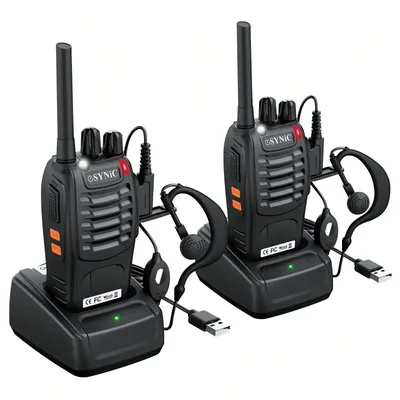 Professional Walkie Talkies Rechargeable Long Range Walkie Talkies 2 Way Radio FRS462 License-free