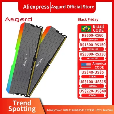 New Asgard W2 series RGB RAM ddr4 8GBx2 16GBx2 3200MHz PC4-25600 1.35V dual channel stunning desktop