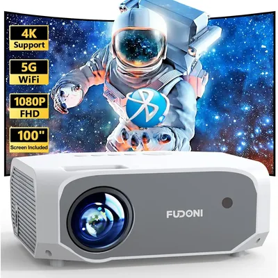 Portable Projector 5G WiFi Bluetooth 4K\1080P compatible 10000L Screen Home Theater for