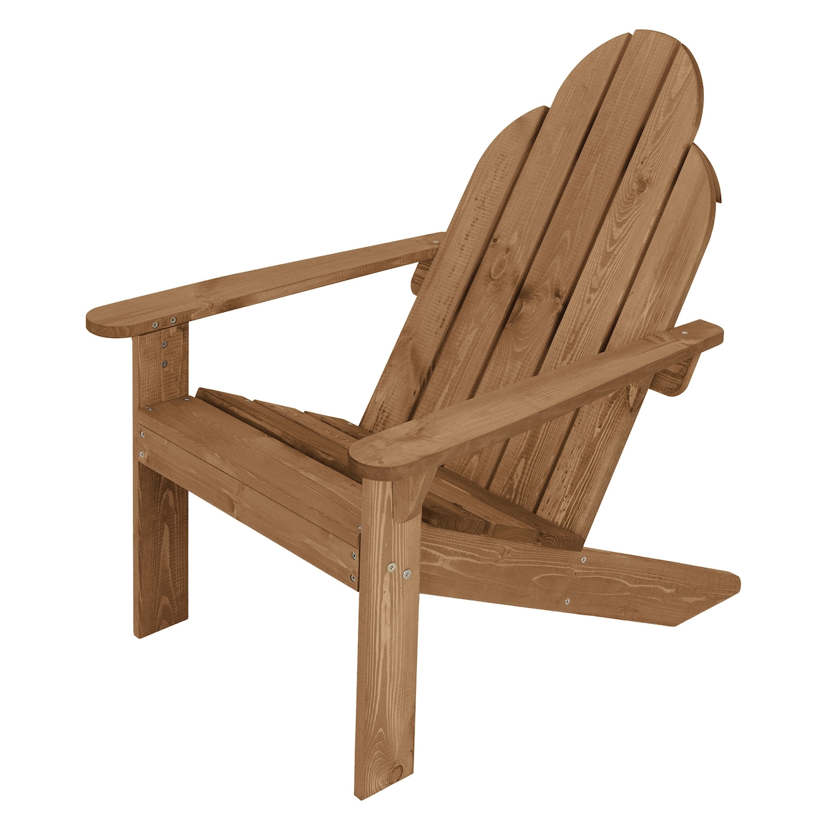 ML-Design ECD Germany Adirondack-Stuhl Braun – Gartenstuhl aus massivem Tannenholz, wetterfest, ergonomischer Relaxsessel mit Armlehnen für Garten & Balkon Image