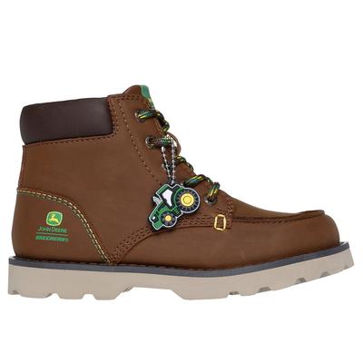 Skechers Boy's John Deere: Bowland - Rugged-Trail Boots | Size 13.5 | Brown | Synthetic/Metal