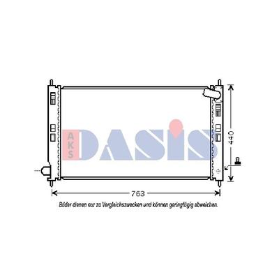 AKS DASIS Kühler, Motorkühlung für MITSUBISHI CITROËN/PEUGEOT 1350A309 1608172180 1608998080 140069N