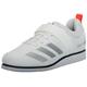 adidas Unisex-Adult Powerlift 5 Weightlifting Sneaker, White/Silver Metallic/Black, 10 Women/9 Men