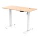 Azen Classic Standing Desk with Wood Top - White Frame - More4Home YQ22S-DR2-J-W