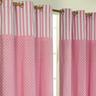 Gardinen Polka Dots & Streifen rosa 2er Set 182 x 137 cm - Homescapes