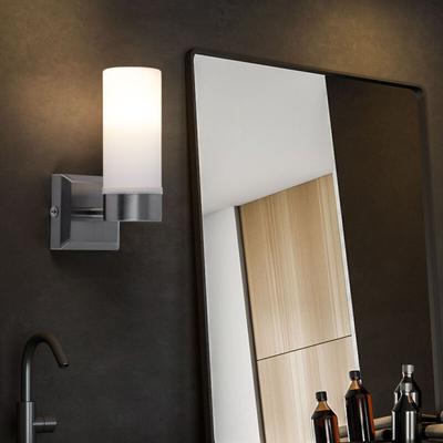Etc-shop - Wandleuchte Glas IP44 Badezimmerleuchte Opalglas Wandlampe Badezimmer, Metall Image