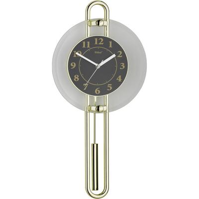 14813 Quarz Wanduhr 26 cm x 54.5 cm Gold, Schwarz, Silber - Mebus