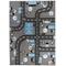 Tappeto per bambini grigio azzurro bianco strada 200x300cm