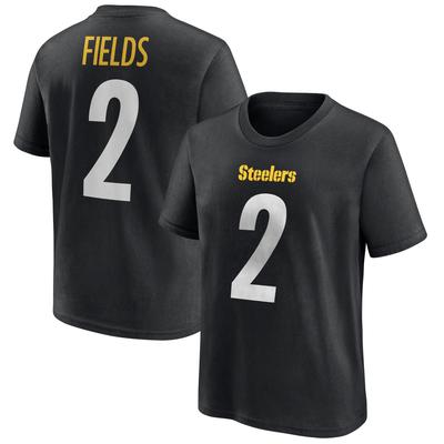 Pittsburgh Steelers Name und Nummer Grafik T-Shirt - Justin Fields 2 - Jugendliche Image