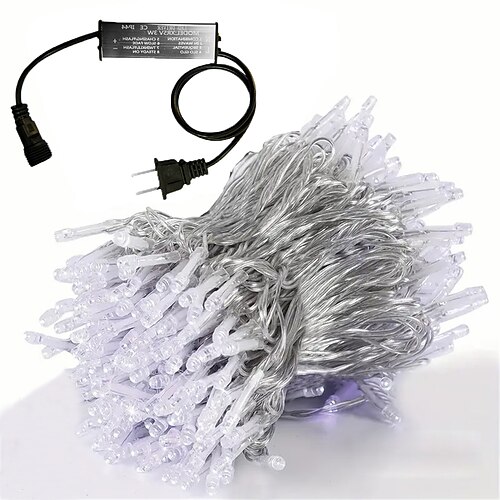 10 m 50 m 100 m Lichterketten Außenbeleuchtung Lichterkette Projekt Baumwickellicht LED-Lichterkette wasserdichte Niederspannungslichtleiste Weihnachtsfeier-Dekorationslicht 1 Satz Image