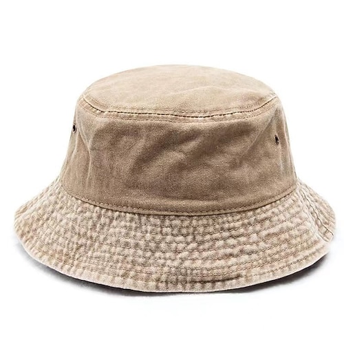 Herren Fischerhut Sonnenhut Schwarz Marineblau 100% Baumwolle Modisch Brautkleider schlicht Strasse Täglich Verabredung Glatt Sonnenschutz Atmungsaktiv Image