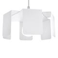 Lampe suspendue acier blanc H 110 cm
