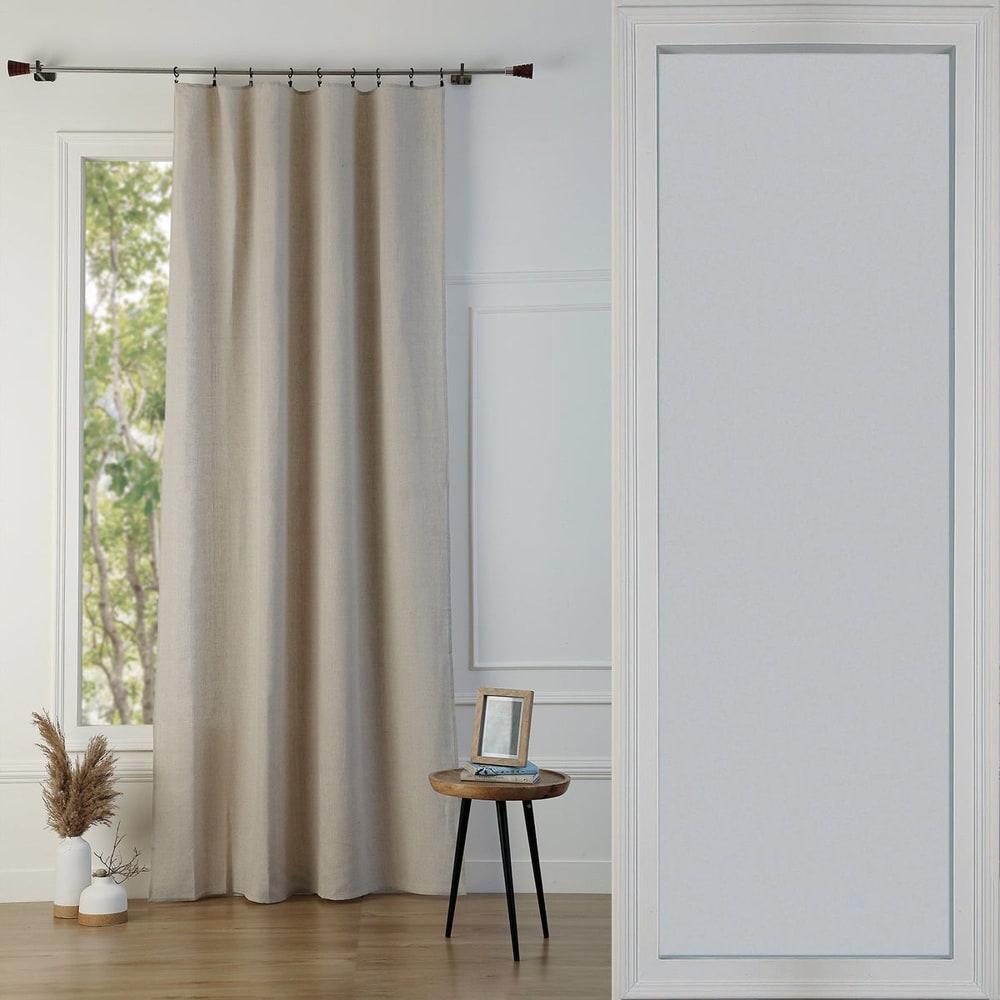 Rideau panneau lin lavé naturel 140x290