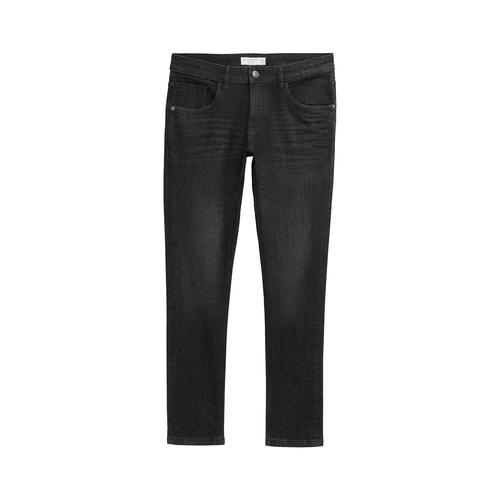 TOM TAILOR Herren Troy Slim Jeans, schwarz, Uni, Gr. 32/32