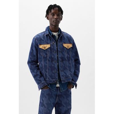 Gap Mens Blue Dapper Dan Organic Cotton Icon Denim Jacket - Blue