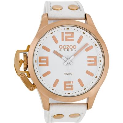 Quarzuhr OOZOO "OS354", weiß, Armbanduhren, Damen, Armbanduhr, Damenuhr, Herrenuhr, Lederarmband Image