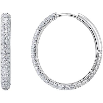 Paar Creolen THOMAS SABO "Schmuck Silber 925 Ohrringe, CR732-051-14", silber (silberfarben, kristallweiß, kristallweiß), Ohrringe, Damen, Silber 925 (Sterlingsilber), mit Zirkonia (synth.) Image