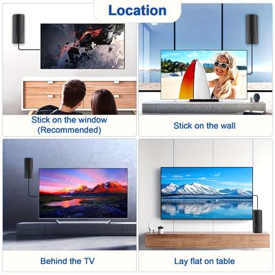 TEMU Tv Antenna For 2024 Upgraded, Indoor/outdoor Hdtv Antennasupport, Long Range Tv Antenna For Channels, Support 4k 1080p, With Signal Amplifier Support .