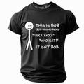 T-shirt sarcastique drôle avec argot pour hommes T-shirt à manches courtes T-shirt impression 3D col rond mode quotidienne athleisure sports de rue extérieur noir vert foncé bleu foncé été printemps