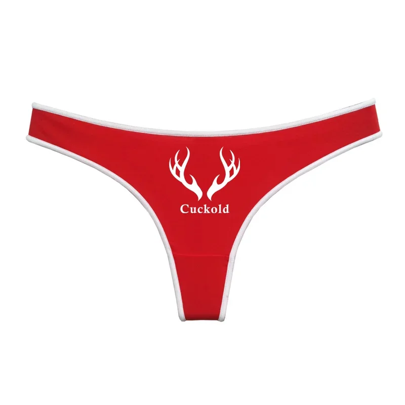 Cuckold bois filles string femme Lingerie rouge sous-vêtements en coton pour femmes doux sans couture Invisible respirant Sport sous-vêtement