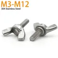 1/ 2/ 5 pz M3 M4 M5 M6 M8 M10 M12 A2-70 304 In Acciaio Inox Farfalla Bullone Ala Pollice Vite Artiglio Stringere A Mano Vite Bullone