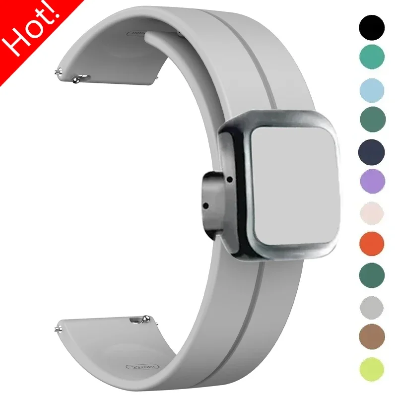 20 mm 22 mm Magnetarmband für Samsung Galaxy Watch 6 5 4 5Pro 6 4 Classic 43 47 mm Silikonarmband für Huawei Watch GT4 4Pro GT3 Image