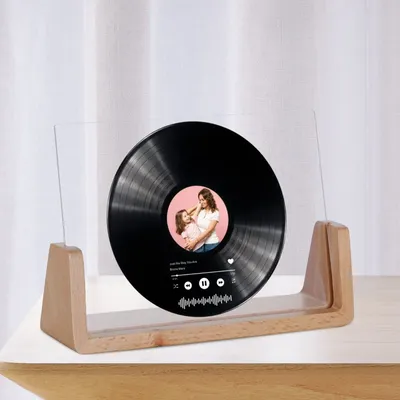 Personalisierter Schallplatten-Bilderrahmen, Jahrestags-Geschenkideen für Ehemann, Ehefrau, Zuhause, Image