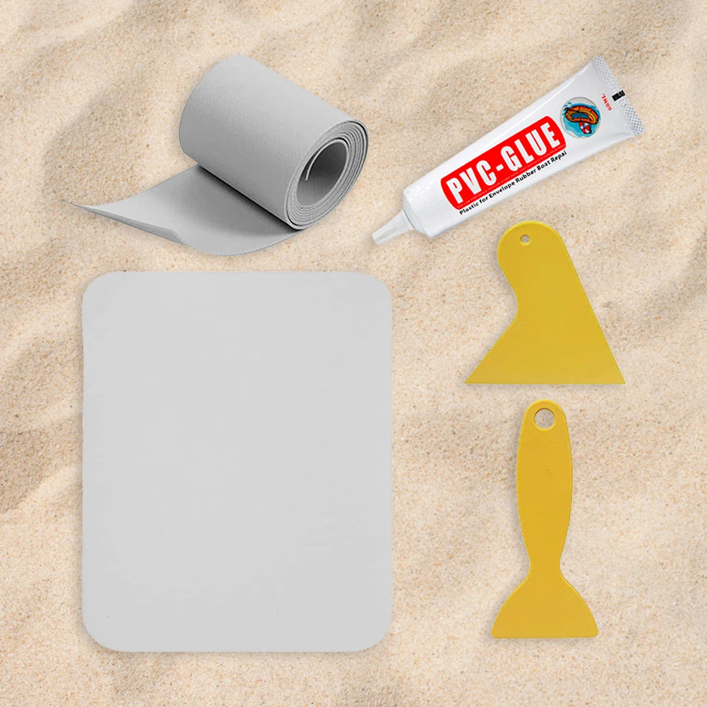5 teile/satz Kajak Patches mit Kleber PVC aufblasbare Boot Patches wasserdichte Luft Betten Reparatur Patches für Schwimmbäder Kanu Image