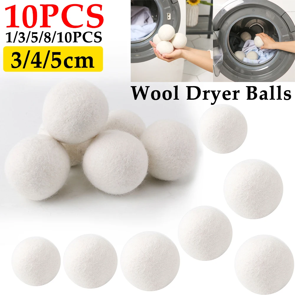 1-10 stücke Wollt rockner Bälle wieder verwendbare natürliche Weichspüler Wäsche Waschmaschine Zubehör Home Washing Fleece Trockner Bälle Image