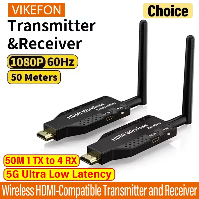 50M 5G 1080P HDMI-Kompatibel Wireless Audio Video Sender Empfänger Extender PS4 Kamera Laptop PC zu TV Monitor Projektor Image
