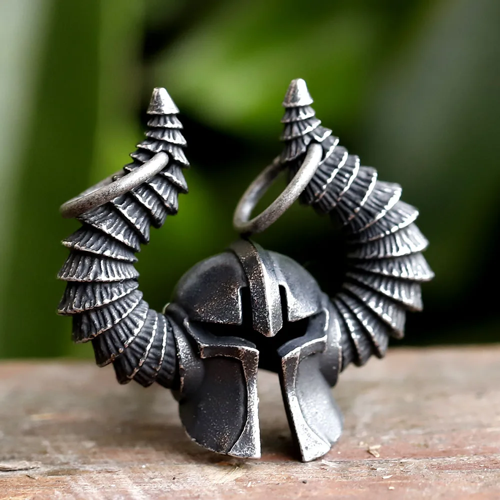 Neue 3d alte schwarze Anhänger Biker Punk Sammlung Wikinger Maske Halskette für Mann Schmuck für Hip Hop Geschenk versand kostenfrei