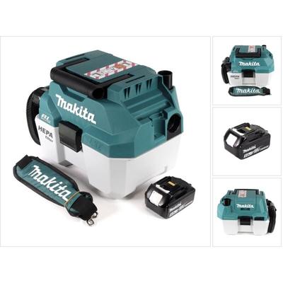 Makita - dvc 750 LT1X3 Akku Staubsauger Nass und Trockensauger 18 v tragbar + 1x 5,0 Ah Akku - ohne Image