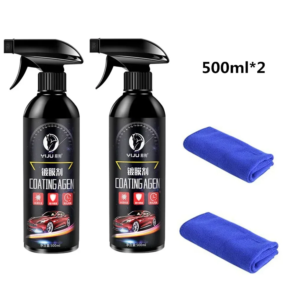Keramik Auto Beschichtung 500ML 9H Nano Flüssigkeit Glas Überzogene Kristall Hydrophobe Wasserdichte Polieren Farbe Härte Auto Polnischen wachs Image