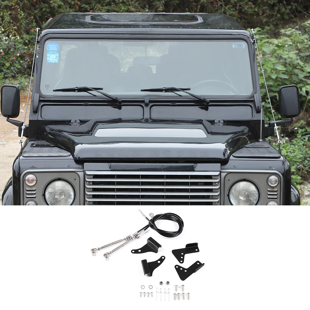 Für Land Rover Defender 90 2004 2018 2014-2018 Edelstahl Auto durch Dschungels chutz Hindernis Eliminierung seile Autozubehör Image