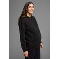 Umstandssweatshirt NEUN MONATE "Stillsweatshirt für Schwangerschaft und Stillzeit", Damen, Gr. 40/42, schwarz, Sweatware, Obermaterial: 100% Baumwolle. Kapuzenfutter: 100% Baumwolle, unifarben, Basic, lässig geschnitten, Langarm, Sweatshirts,...