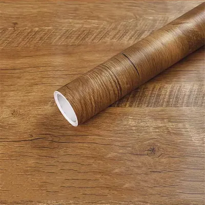 60/80 cm Breite Holzmaserung Dekor Film Vinyl DIY Wasserdichte Tapeten Selbstklebende Renovierung Wohnmöbel Schrank Wandaufkleber Image