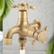 G1/2in Thread Bathroom Copper Single Cold Faucet Washing Machine Mop Pool Water Tap Retro Gold Washing Machine Faucet Water Tap