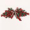 Christmas Red Berries Pine Branch Wreath Artificial Berries Snowy Pine Front Door Wreaths Wall Garland For Christmas Ornaments