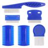 6pcs/Set Pet Lice Combs Dog Grooming Flea Comb Tear Stain Comb for Removal Dandruff Hair Stain Nit for Dogs Cats