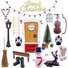 1 12 Dollhouse Christmas Spirit Door Mini Doll House Fairy Door Christmas Decoration Scene House