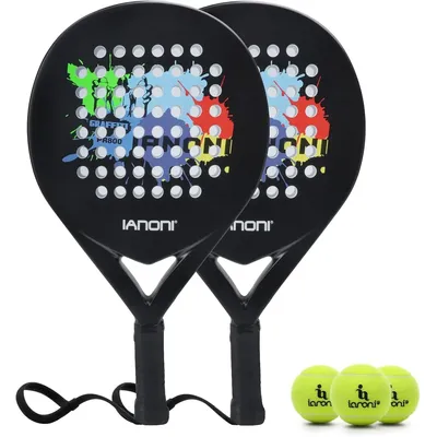 Racket Carbon Fiber Surface with EVA Memory Flex Foam Core Lightweight Padel Racquet