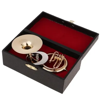 1/6 Scale Sousaphone Brass Instrument with Storage Box for 12inch Figures