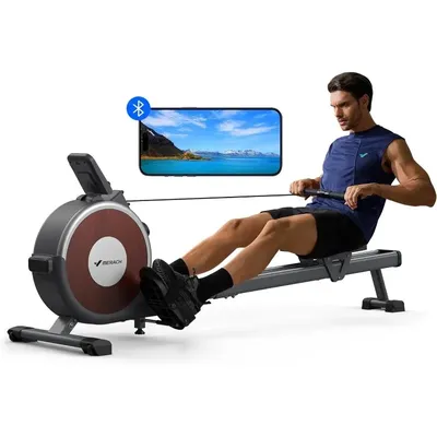 Rowing Machine, Magnetic Rower Machine for Home, 16 Levels of Quiet Resistance