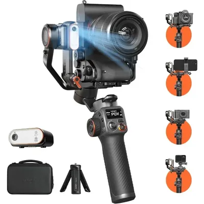 iSteady MT2 Kit Camera Stabilizer with AI Tracker/Magnetic Fill Light, All in One 3-Axis Gimbal