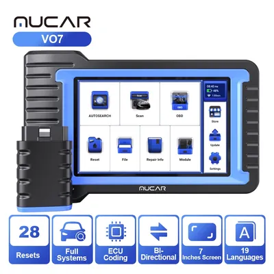 MUCAR VO7 OBD2 Professional Diagnostic Tool full system car Scanner 28 Resets function ECU Coding